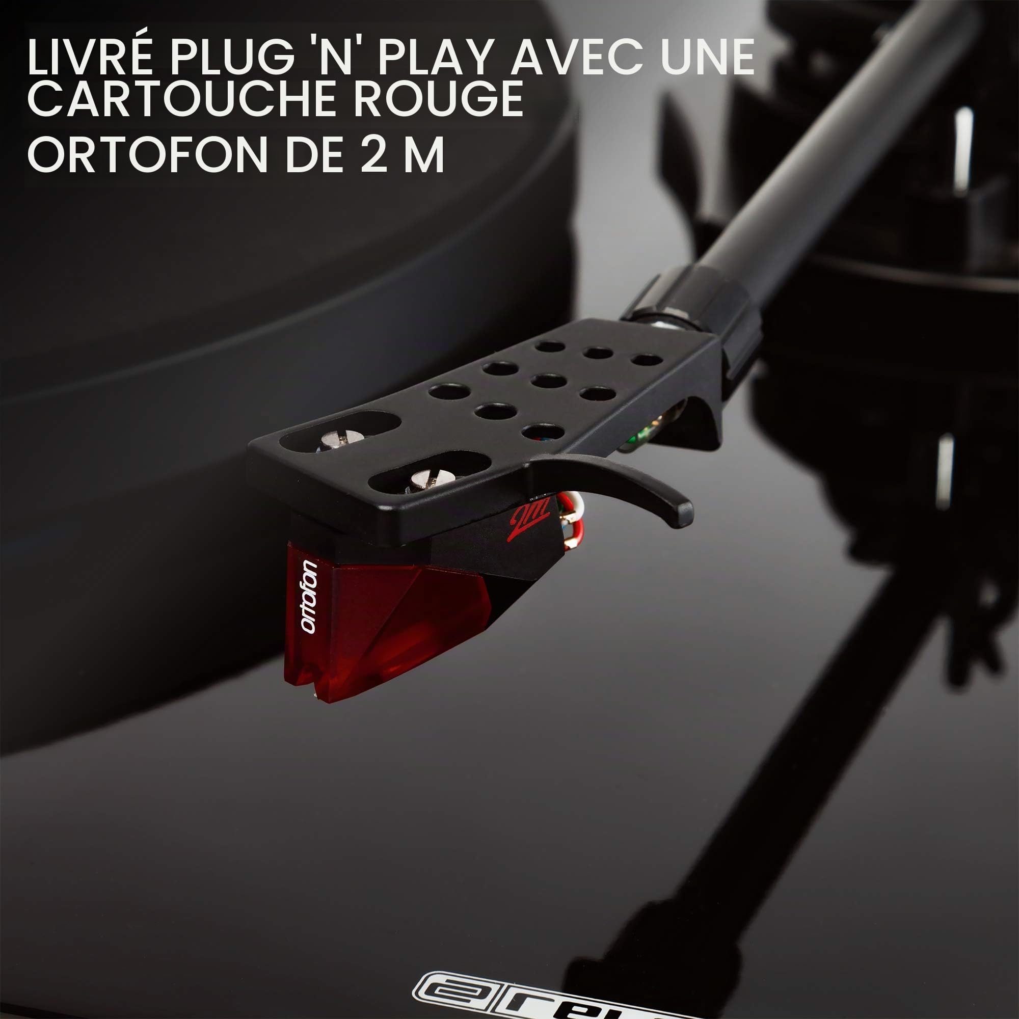 Reloop Turn 3 MK2 | Platine Vinyle Hi-FI Authentique entraînée par Courroie avec Fonction d'enregistrement USB, Système de Cellule Ortofon 2M Red prémonté, Contrôle Moteur intégré (33/45/78 RPM)
