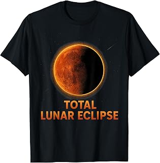 Total Lunar Eclipse – Blood Moon Astronomy Space Graphic Tee T-Shirt