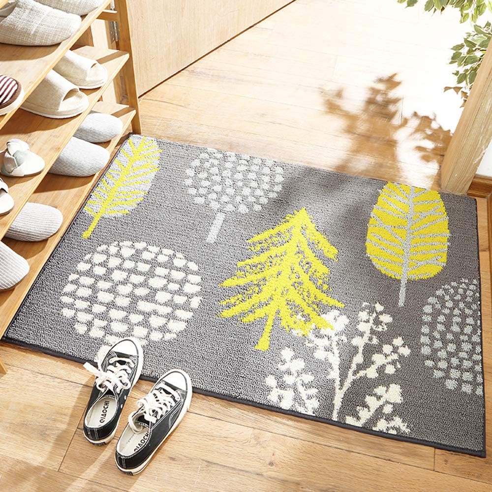 HEBE Kitchen Rug Sets 2 Piece with Runner Non Skid Machine Washable 18"x48"+18"x28" Kitchen Mats and Rugs Set Absorbent Dirt Tripping Doormat Runner Rug Set Floor Carpet