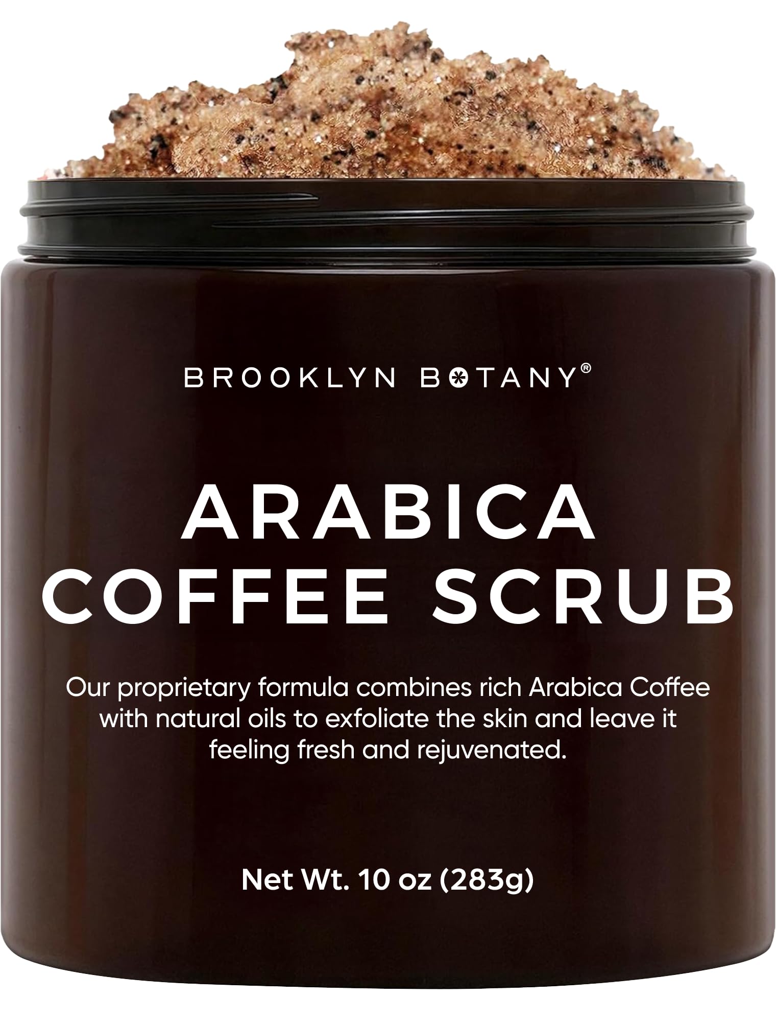 Arabica Coffee Body Scrub - Moisturizing and Exfoliating for Body, Face, Hand, Foot - Fights Stretch Marks, Fine Lines, Wrinkles - Great Gifts for Women & Men - 10 oz