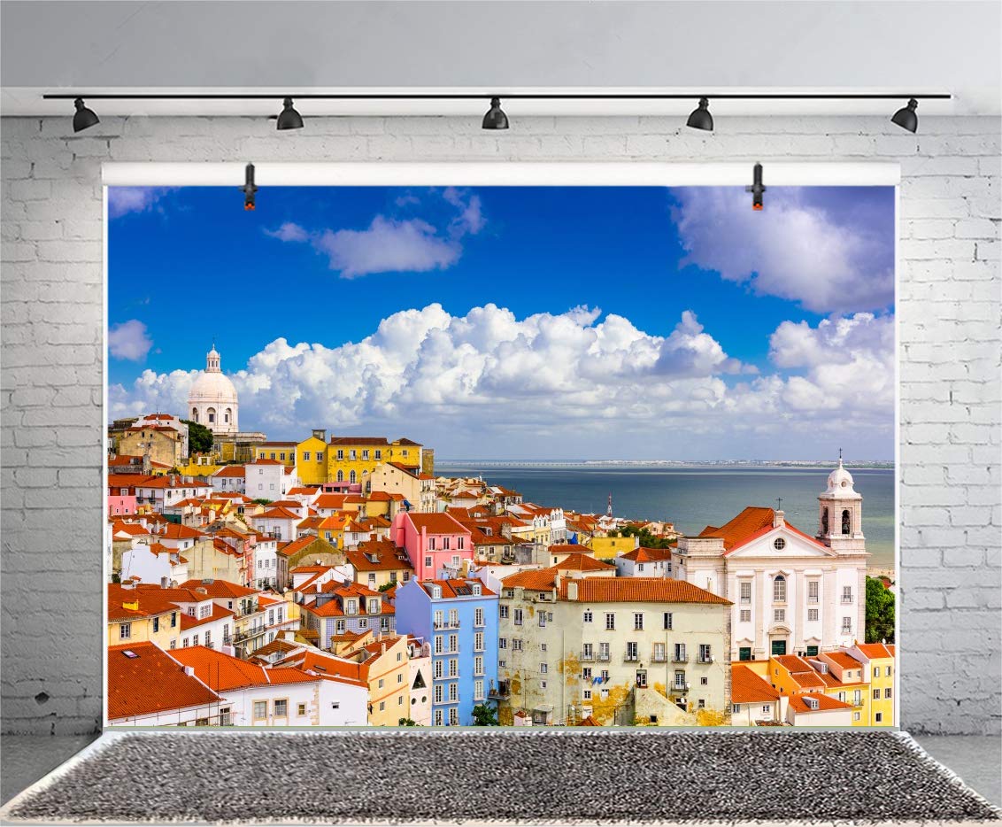 AOFOTO Fotohintergrund „Europäische Küste“ – 2,1 X 1,5 M, Vinyl, Für Portrait- & Produktfotografie