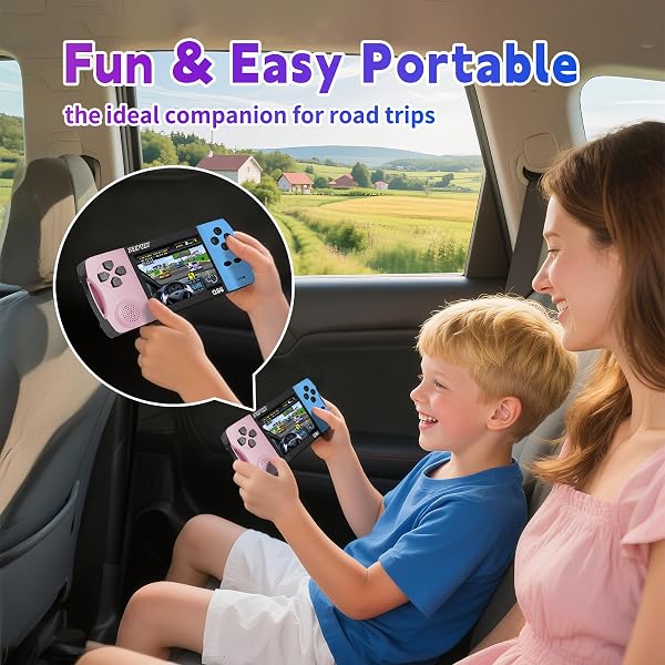 Portable Game Console for 6-12 Years Old, Built-in 216 16-bit Educational Games, 3.2-inch Screen, No WiFi Required, Instant Play, Rechargeable Lithium Battery, 4-6 Hours of Continuous Play, Puzzle - 2
