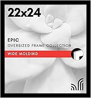 Vista 91 de Americanflat - Marco para cuadro de 16x20 con plexiglás pulido - Marcos anchos para cuadros fabricados en madera de ingeniería para exhibición