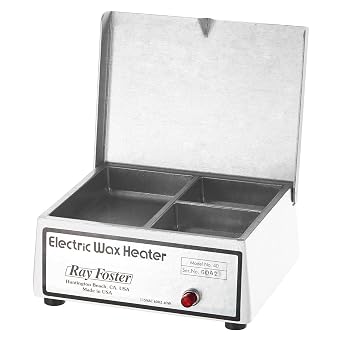 Ray Foster Standard Wax Heater, Dental Lab Equipment Analog Wax Pot, Single Preset Temperature, 3 Compartments, 110V