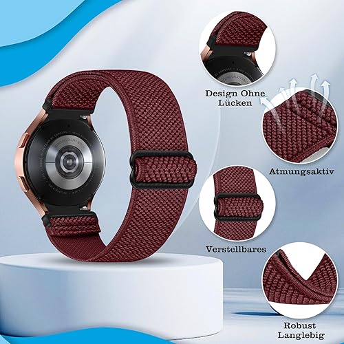 Miniatura 2 de Correa sin huecos compatible con Samsung Galaxy Watch 654 Band 1.575 in 1.732 inGalaxy Watch 6 Classic Band 1.693 in 1.850 inGalaxy Watch 5 Pro Band