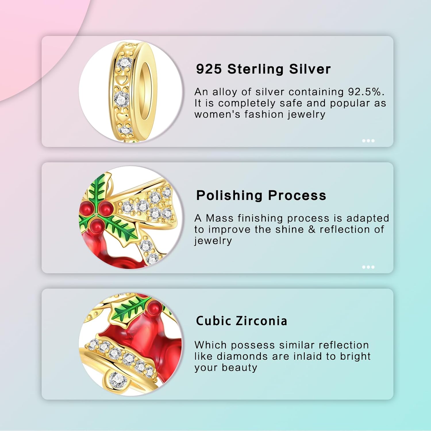 LUXILLA 925 Sterling Silver Charms Halloween Charm Christmas Charm fits Bracelets Necklace Pendant Bead Charms Jewelry Gift for Women Family Friends - Image 5