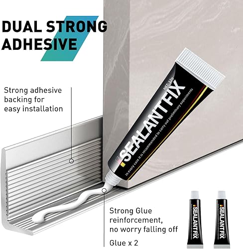 Miniatura 7 de Paquete de 20 molduras de aluminio para azulejos de 12 pulgadas, color plateado mate