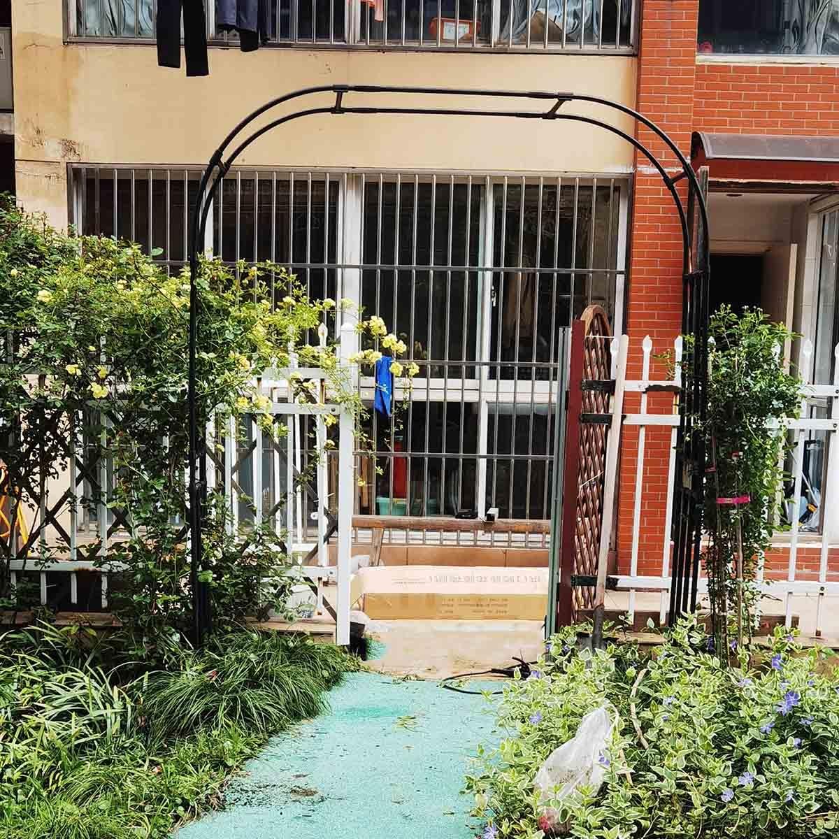 120cm 180cm 240cm 280cm 300cm Arco per Rose Rampicanti Arco da Pergolati da Giardino, Decorazioni di Fiori Arco Supporto per Interni ed Esterni(240x240cm)