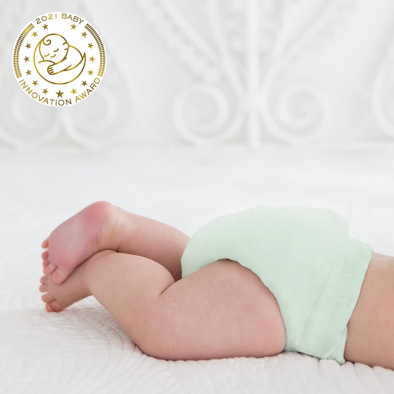 Amazing Baby SmartNappy, NextGen Hybrid Cloth Diaper Cover + 1 Tri-fold Reusable Insert + 1 Reusable Booster, Pastel SeaCrystal, Solid, Size 3, 12-25 lbs, Green (Favorite Swim Diaper) : Baby