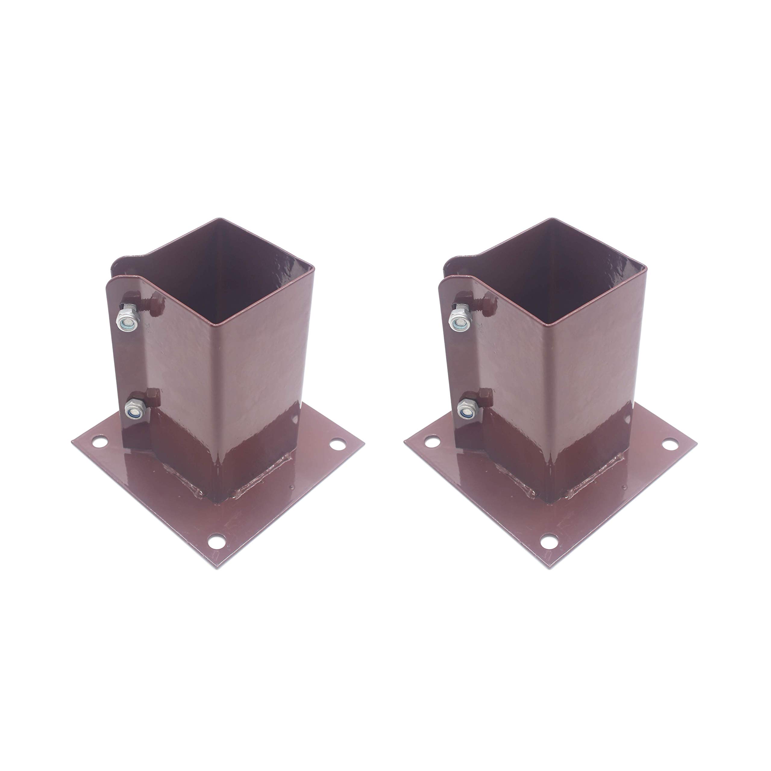 Buy Timber Fence Post Bolt Down Anchor Support Shoe 75mm Red Oxide