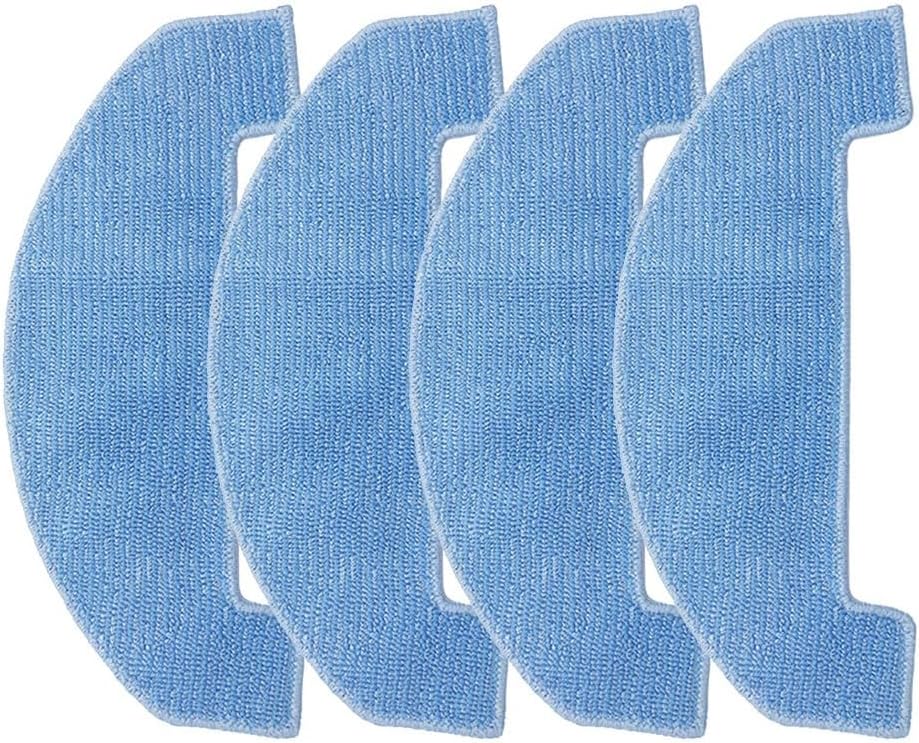 Microfiber Mop Pad,4 Pack Microfiber Mop Cloth For For Liectroux M70 Pro, For Trouver E10, For Monsga Ms1 Max Robot Vacuum, Blue Replacement Pads For Pet Hair And(4 PACK)