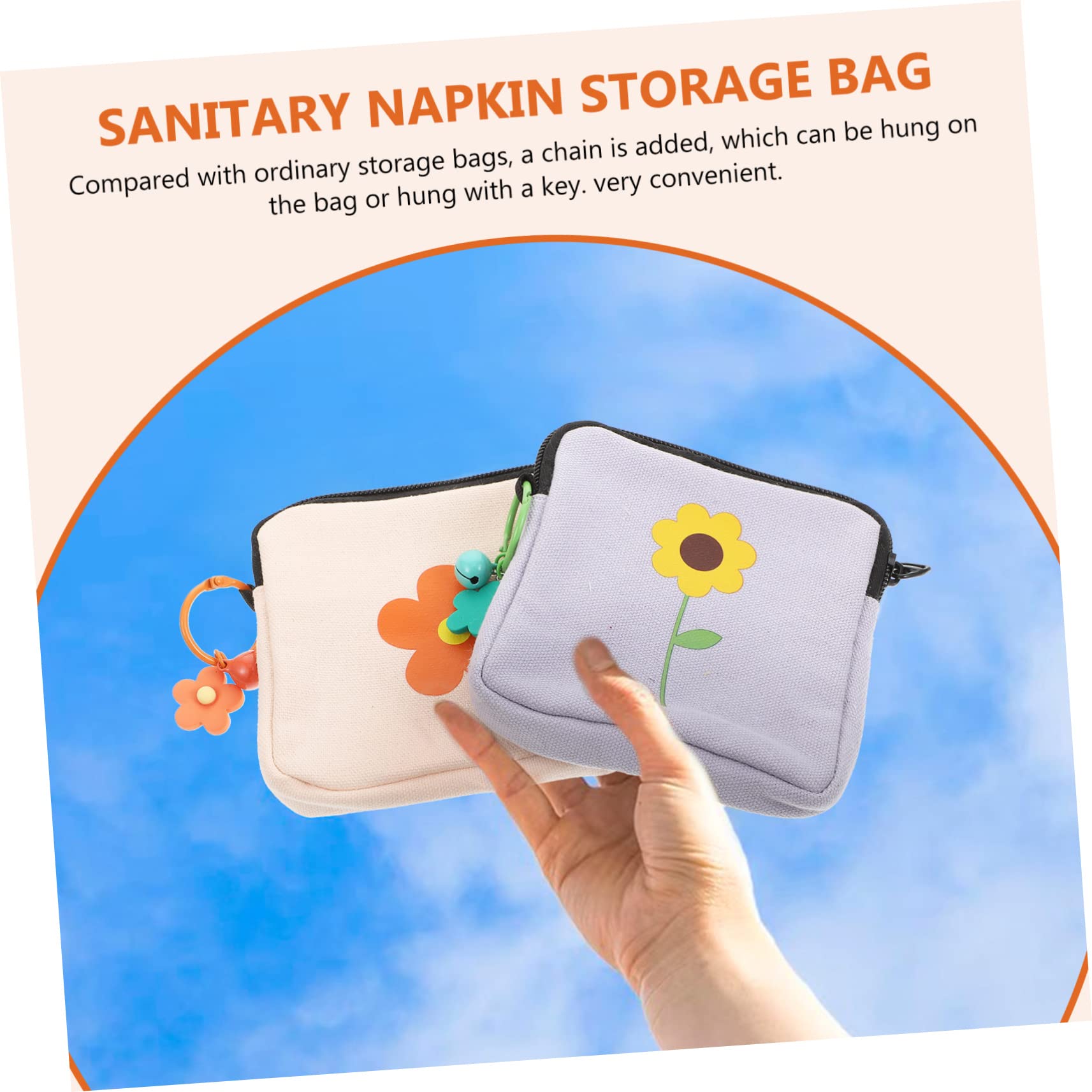3 Series Bolsa para Guardar Toallas Sanitarias Neceser Pequeño para Productos Femeninos Bolsas para La Menstruación para Niñas Y Mujeres A Prueba De Fugas Tela 2 Piezas x 3