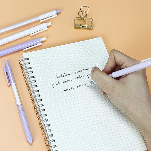 Miniatura 9 de Bolígrafos de gel, 5 bolígrafos de tinta de secado rápido, retráctiles, de tinta negra, punta extrafina (0.020 in) para el hogar, oficina, escuela