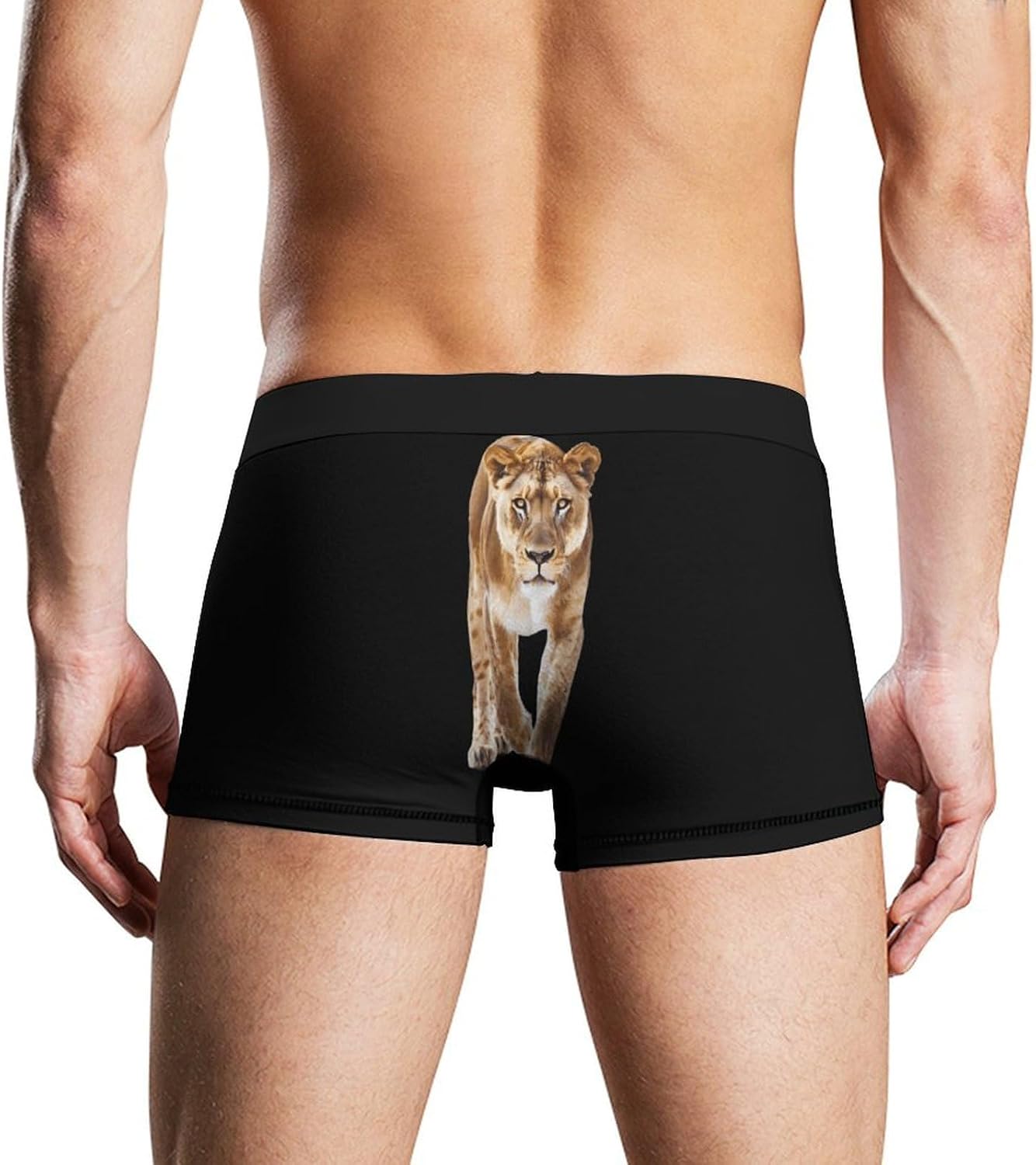 Lioness Animal Lion Novelty Men's Trunks Soft Breathable Underwear Patterned Stretch Briefs