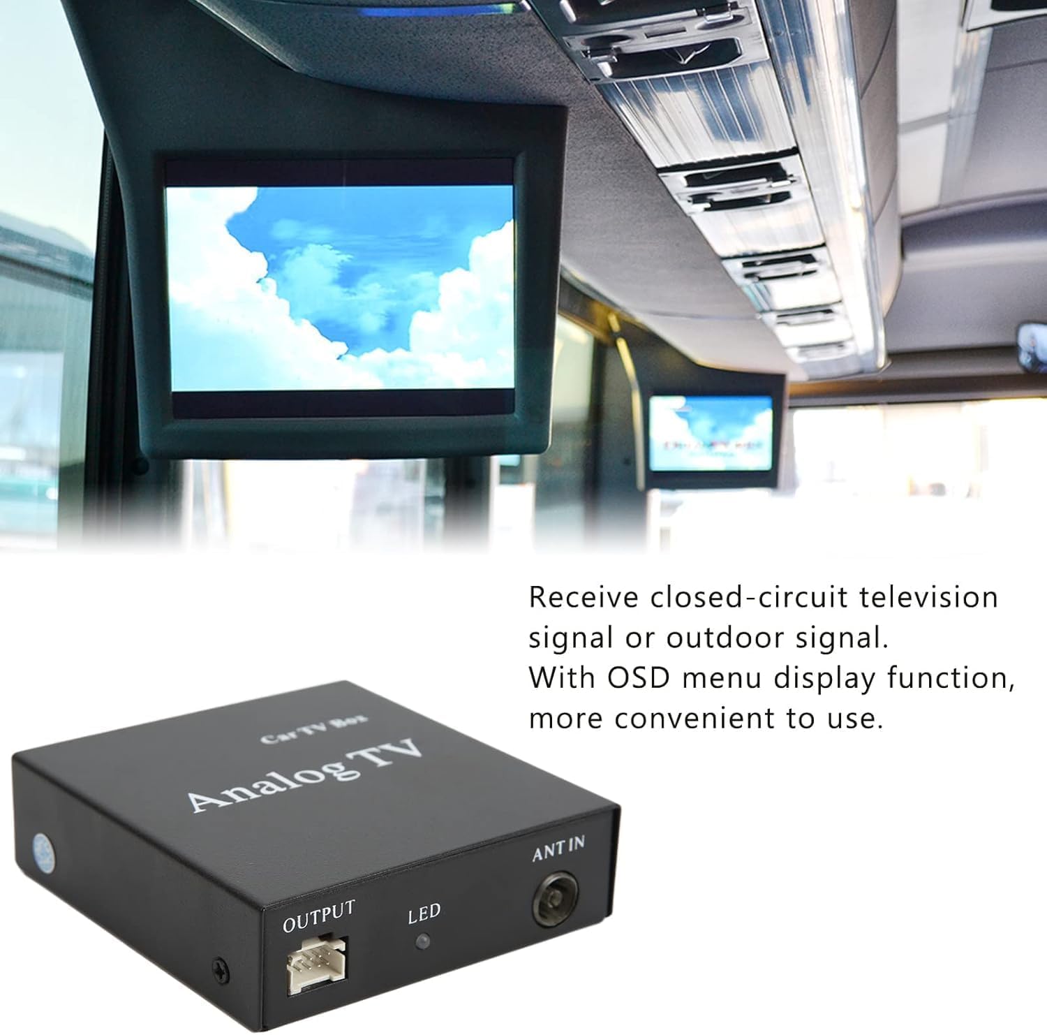 Récepteur de Télévision Numérique Aramox, Boîtier de Télévision Analogique de Voiture Récepteur de de Télévision DVD Mobile PAL SECAM NTSC Système Complet D'affichage