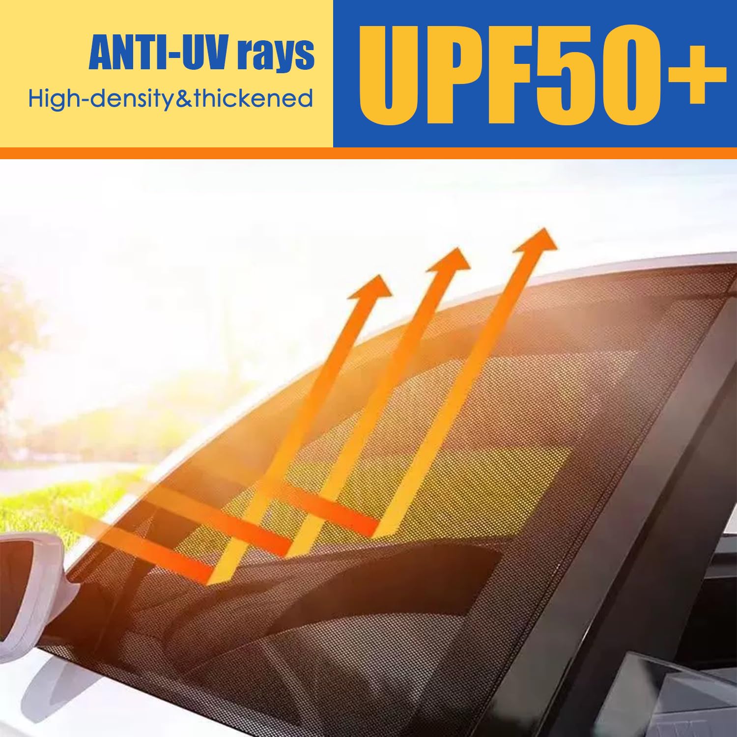 Tendine Parasole Auto, Tende Parasole Auto Bambini, Protegge Bambini ed Animali domestici sul retro, Impedisce il passaggio di Raggi UV e Zanzara, 2 Pezzi Parasole Auto Finestrini Laterali, Universale