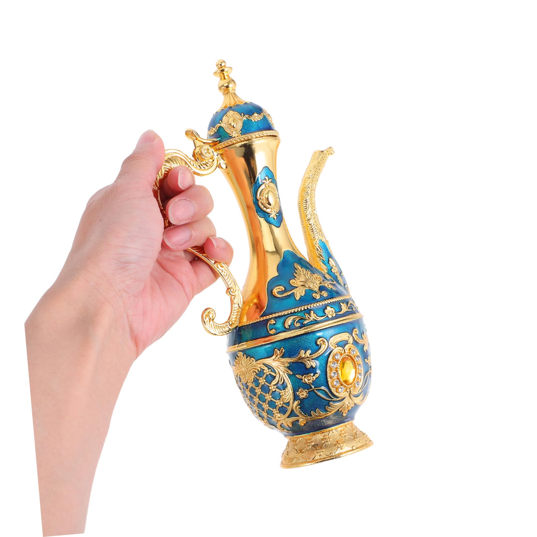 MAGICLULU Bicchieri da Vino in Metallo Antico con Vassoio Calici Incisi Stile Palazzo Retrò Dorate per Degustazioni ed Eleganti