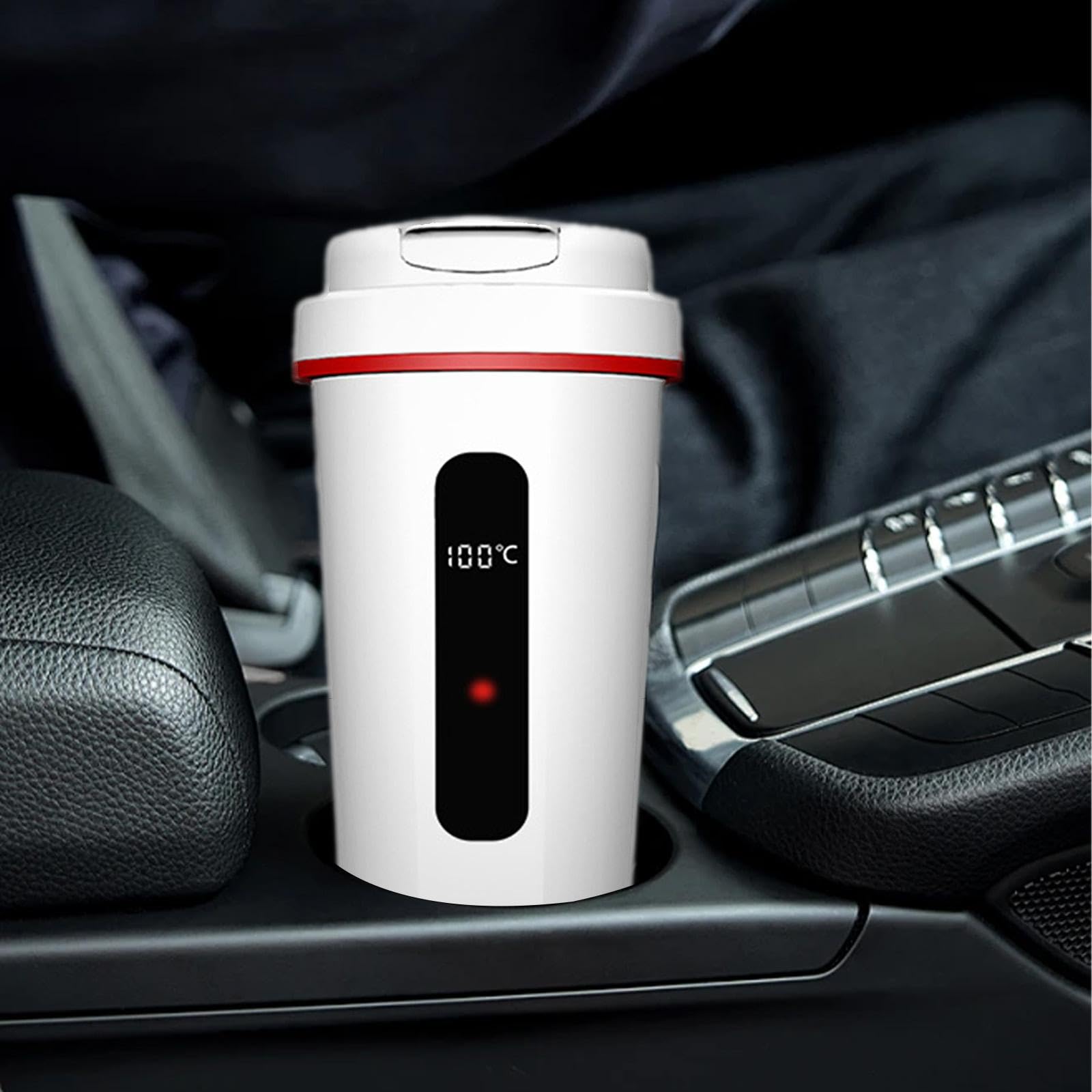 Hervidor de Agua eléctrico portátil para Coche, con Temperatura Ajustable y a Prueba de Fugas, Ideal para Viajes y té.
