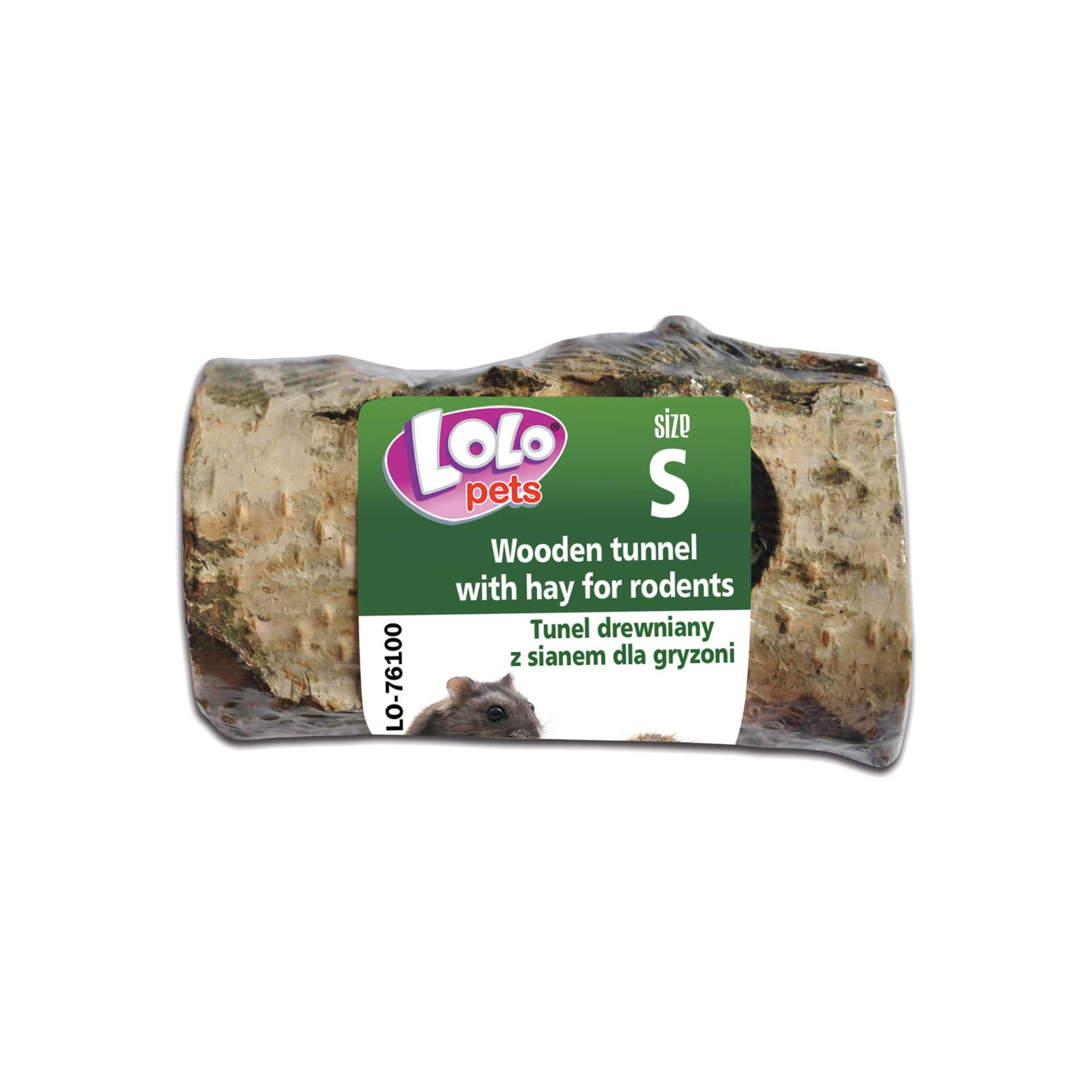 LOLO Pets Tunel Madera Relleno De Heno S