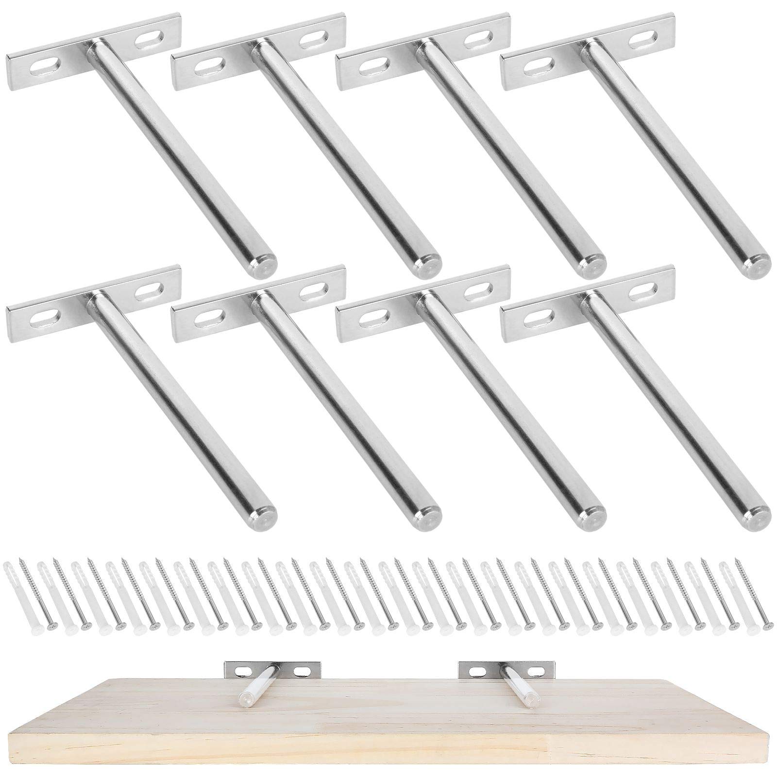 5 inch Floating Shelf Bracket 8PCS Blind Shelf Supports Heavy Duty