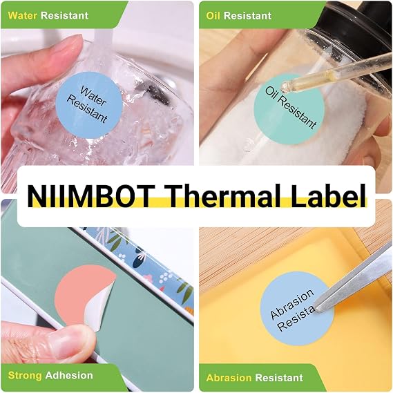 NIIMBOT 41x41mm Round Multi-Color Labels for B1/B21/B2/B31/B3S Label Maker
