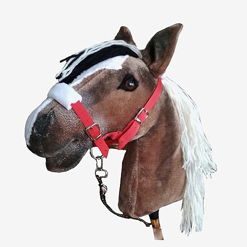 Miniatura 2 de Red hobby horse halter  Stick horse tack  Hobby horse accessory