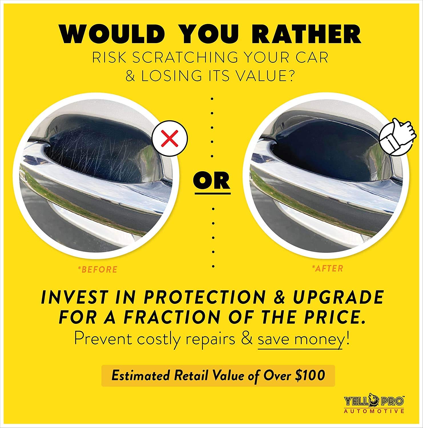 Custom Fit Door Handle Cup 3M Scotchgard Anti Scratch Clear Paint Protector Film Self Healing Guard Kit for 2018 2019 2020 2021 2022 2023 2024 BMW X3 SUV