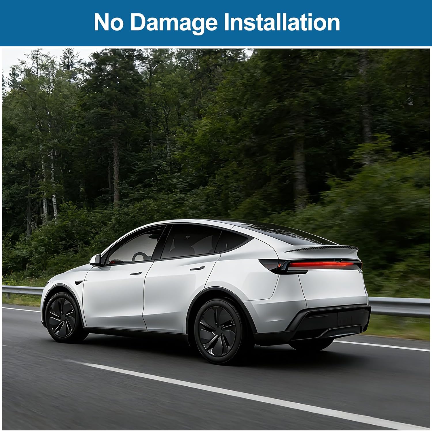Tesla Model Y Juniper Spoiler Rear Trunk Lip Tail Wing No-Drill Aerodynamic Stability Original Spoiler Sporty Appearance for Tesla Model Y Juniper Refresh Accessories Trunk Spoiler (2886)