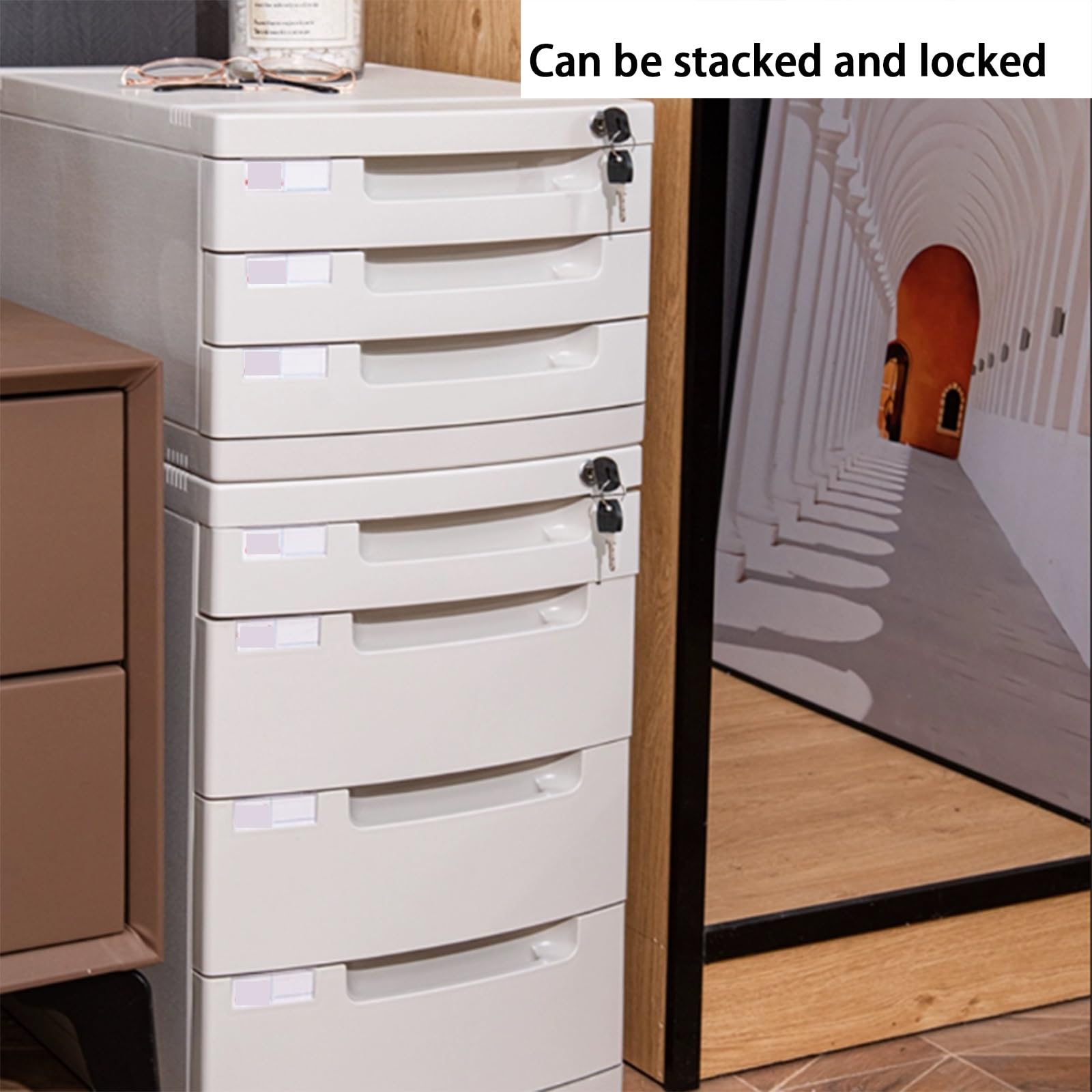 Scatola di archiviazione per documenti con serratura a 8 strati cassetto per documenti con chiave sicura fattura e archivio carta A4 per la gestione dei documenti finanziari di casa e ufficio