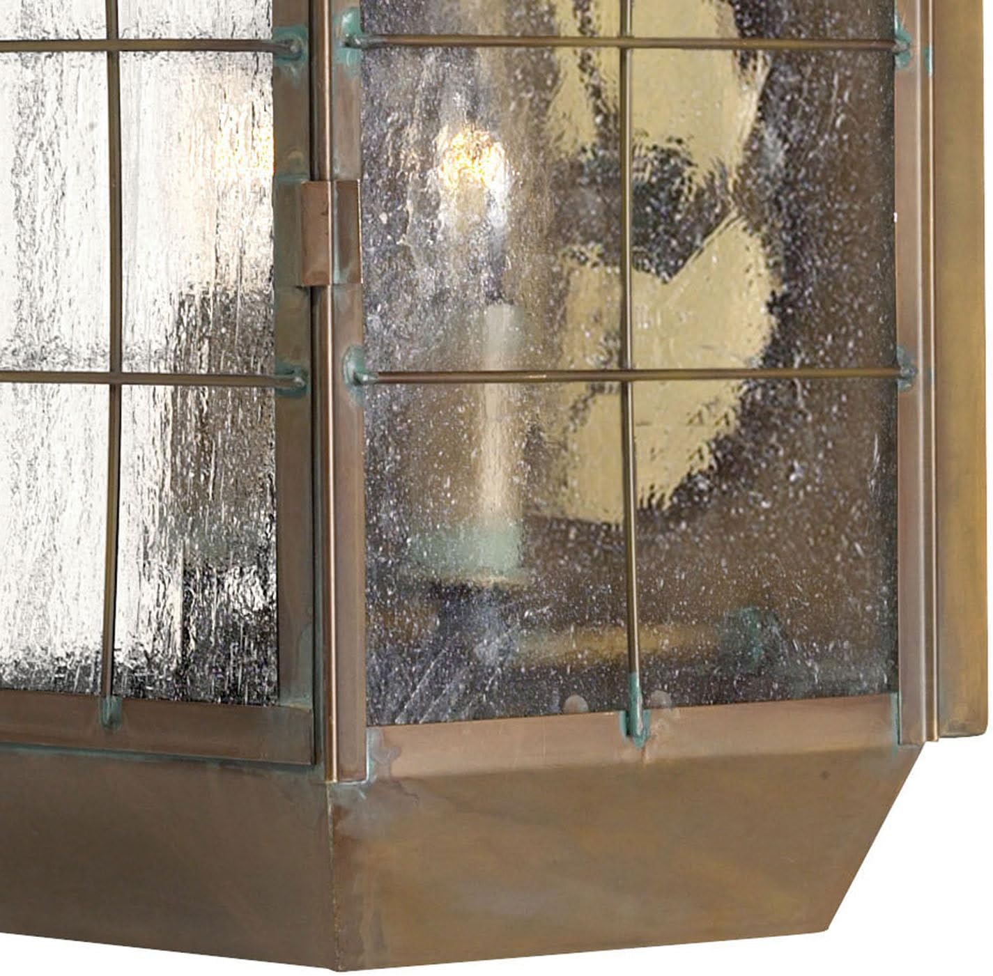 Hinkley Nantucket Restoration Two Light Large Outdoor Wall Mount, Aged Brass