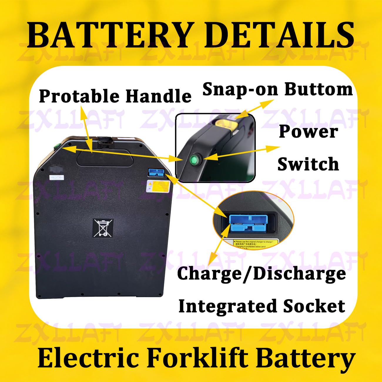 Lithium-Batterie 24 V 48 V Batterie elektrischen Hubwagen für PTE15Q Wiederaufladbare Batterien für Elektro-Gabelhubwagen PTE20Q Integrierte BMS-Schutzplatine