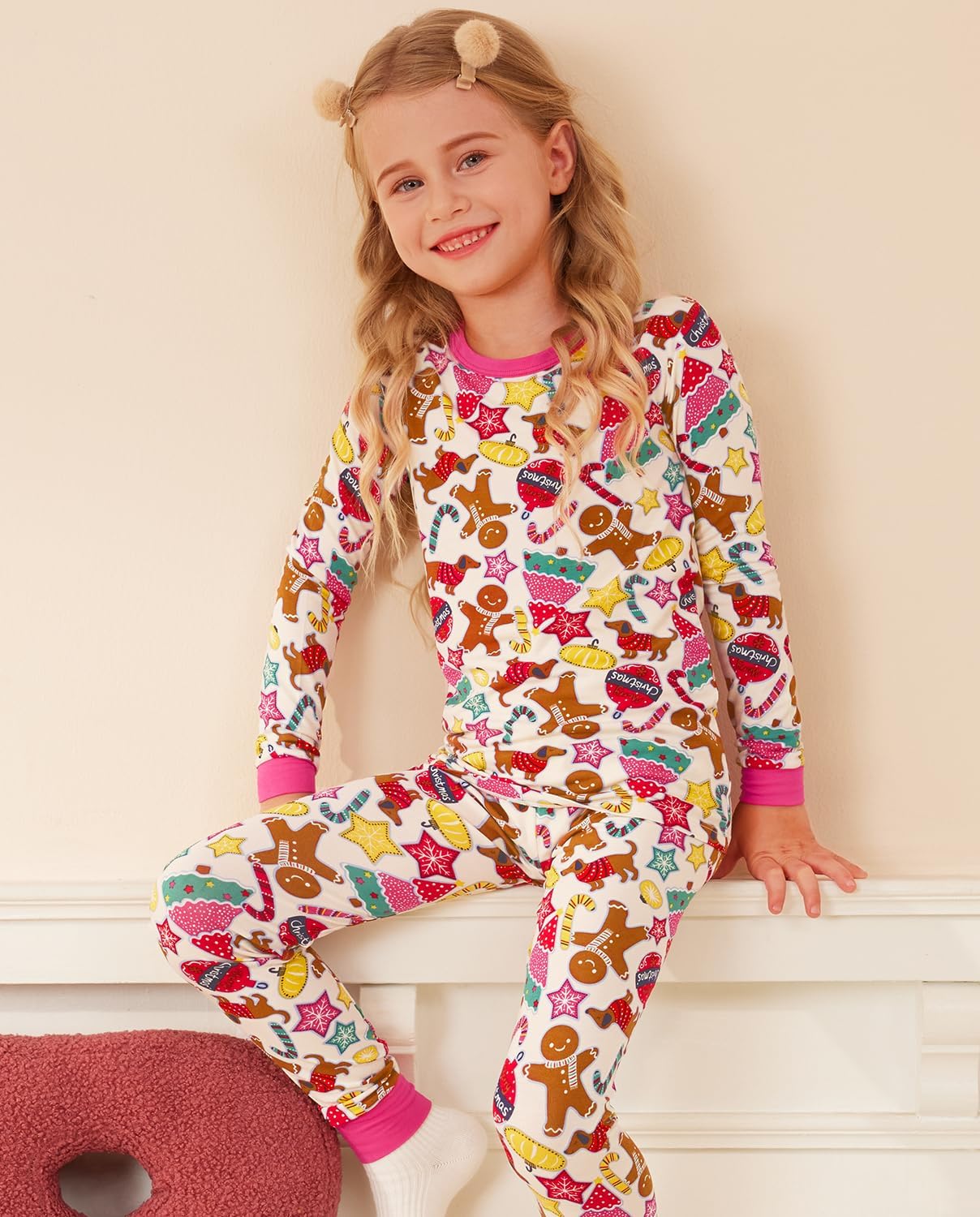 Bamboo Viscose Toddler Girls Kids Pajamas Unicorn Mermaid Pjs Long Sleeve Snug fit 12M-8Y 2pcs Soft Jammies - Image 4