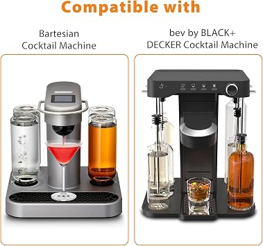 Storage Drawer for Bartesian Capsules, Stackable Pod Holder for Bartesian Cocktail Machine - Black/40 Pods Capacity