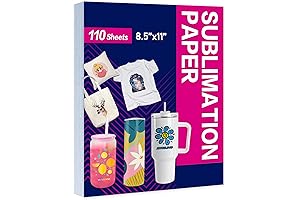Best Sublimation Paper for Tumblers, Mugs, and More | 8.5 x 11 Inches, 110 Sheets