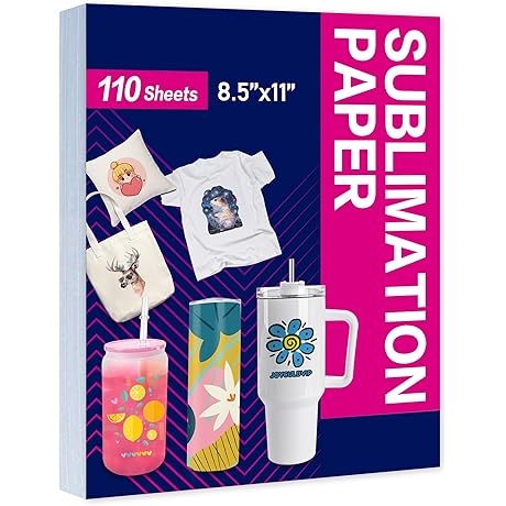 Best Sublimation Paper for Tumblers, Mugs, and More | 8.5 x 11 Inches, 110 Sheets