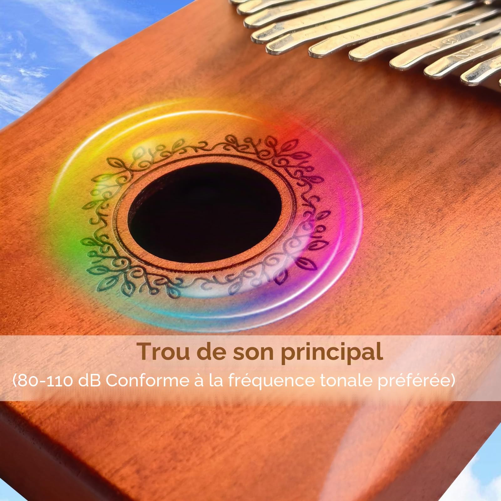 Kalimba 17 Clés Piano à pouce, Piano à Doigt Portable Mbira avec Support, Marteau d'accordage, Livre de Chansons, etc. Professionnel Instrument de Musique pour Adultes Débutants