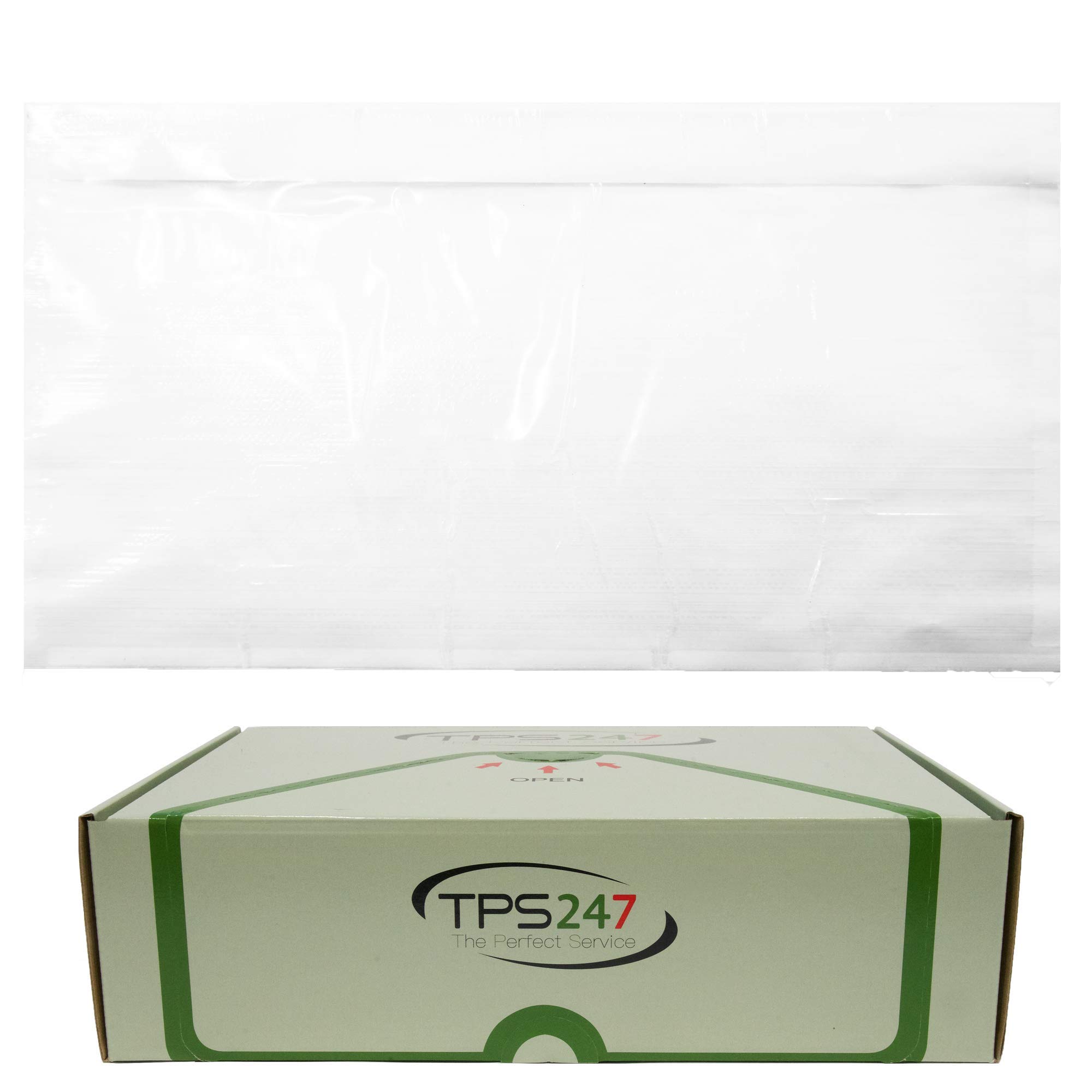 250 x TPS247 - Sobres Portadocumentos Adhesivos para Documentos (formato DIN largo, autoadhesivos, 250 unidades), transparente