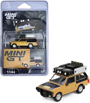 Diecast Model Car Compatible with Mini GT 164 Range Rover 1981 Camel Trophy Sumatra C.Swoboda & K.Mentel Winner Yellow Limited Edition MGT01144