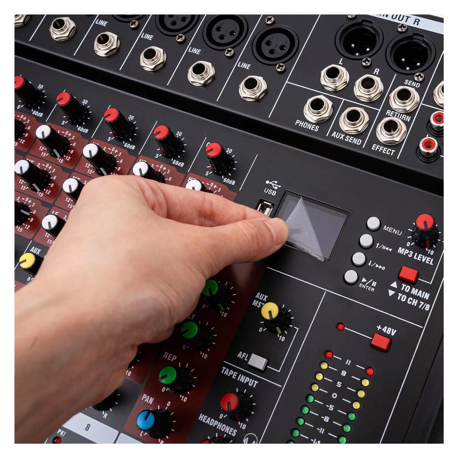 Controller DJ, Mixer professionale Bluetooth USB DJ Console 8 canali Live Studio