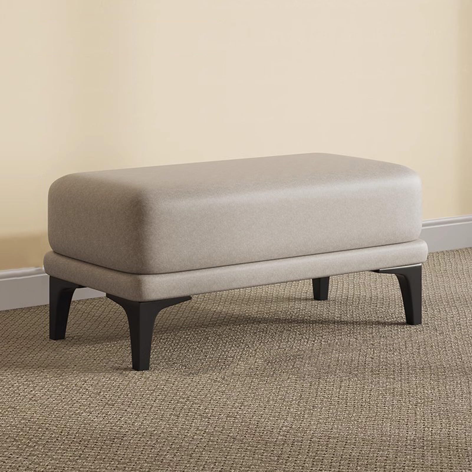 Banc de chaussures pour entrée stable afin d'éviter de se baisser inconfortablement
