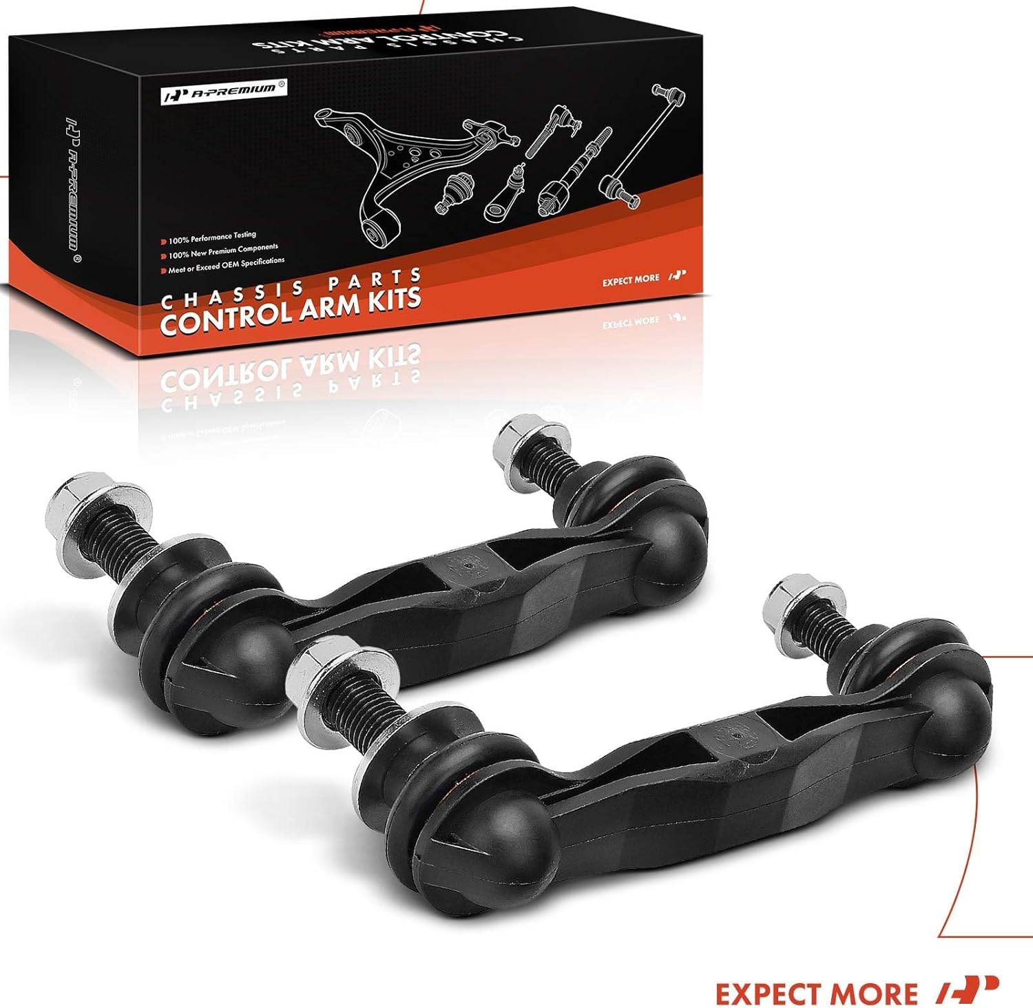 A-Premium 2 x Rear Sway Bar Links Stabilizer Bar Links, Compatible with BMW 528i, 528i xDrive, 535d, 535d xDrive, 535i, 535i xDrive, 550i, 550i xDrive, 740i, 740Ld xDrive, 740Li, 740Li xDrive, 750i