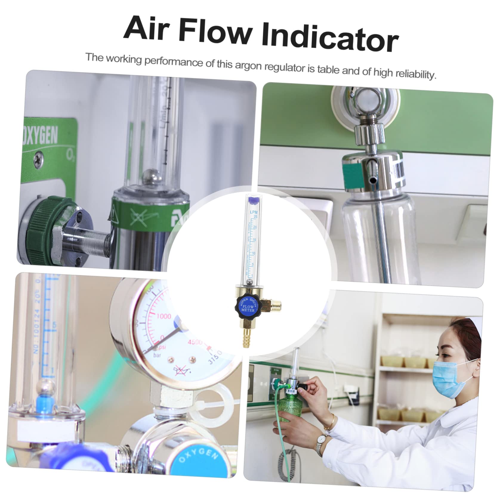 Regolatore Di Flusso Argon E Anidride Carbonica Flussimetro Gas Con Indicatore Di Pressione Misuratore Pratico Per Saldatura Materiale Resistente E Leggero Facile Da Usare