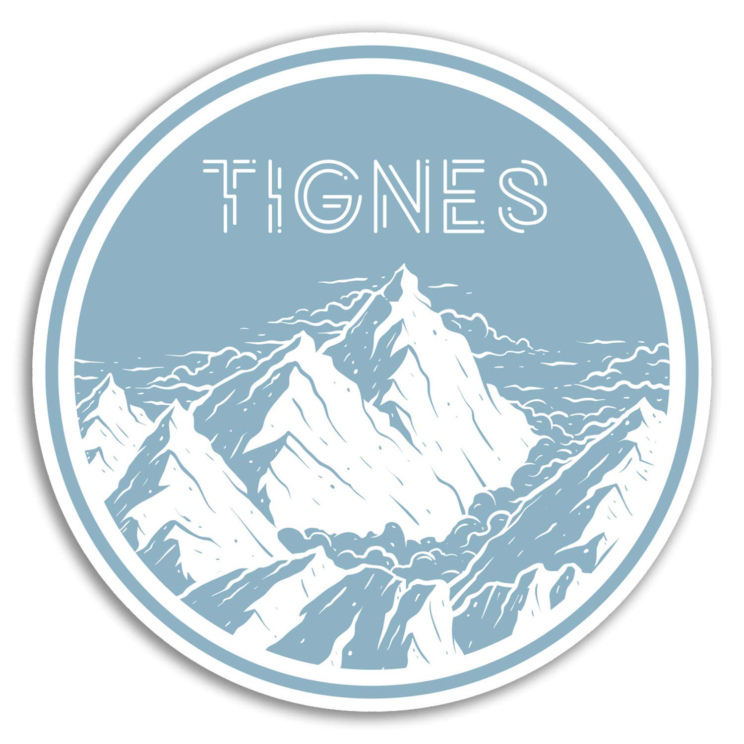 Destination Vinyl Ltd Multi 2 X 10Cm Tignes France Vinyl Stickers - Snowboard Sticker Laptop Luggage #18909 (10Cm Wide)