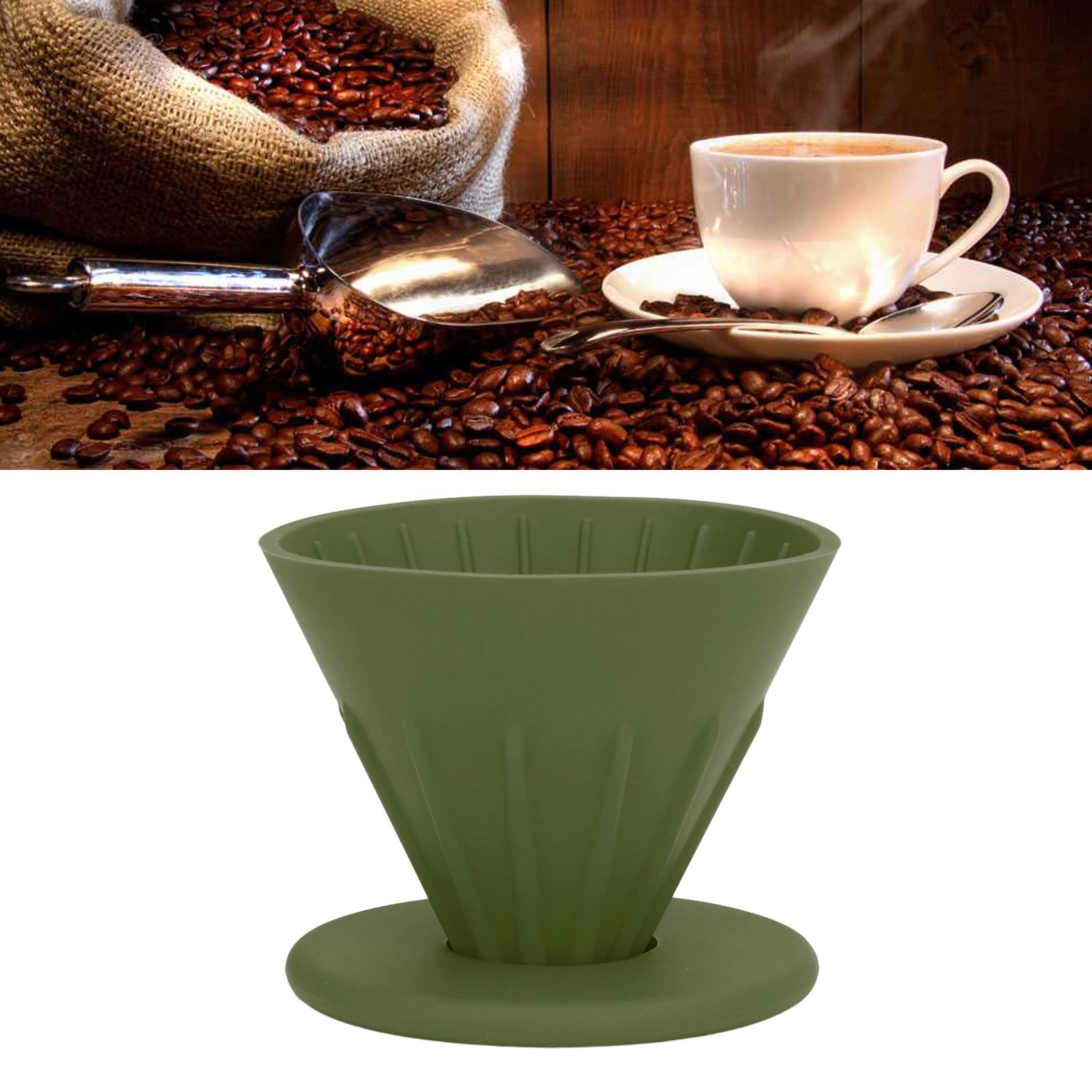 Koffiefilter Voor Het Opgieten - Opvouwbare, Herbruikbare Siliconen Koffiefilterkegel Handmatige Koffiezetter Maakt Een Tot Twee Kopjes Sterke Koffie Ideaal Voor Wandelen Kamperen Thuis En Op Kantoor