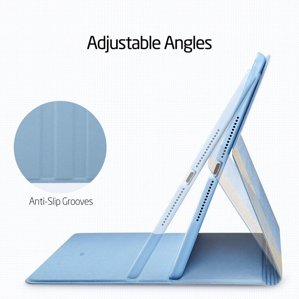 ESR Simplicity Series Stand Case for The iPad Air 2, [Multi-Stand View Angles] [Auto Wake/Sleep Function] Compatible for The iPad Air 2(Sky)