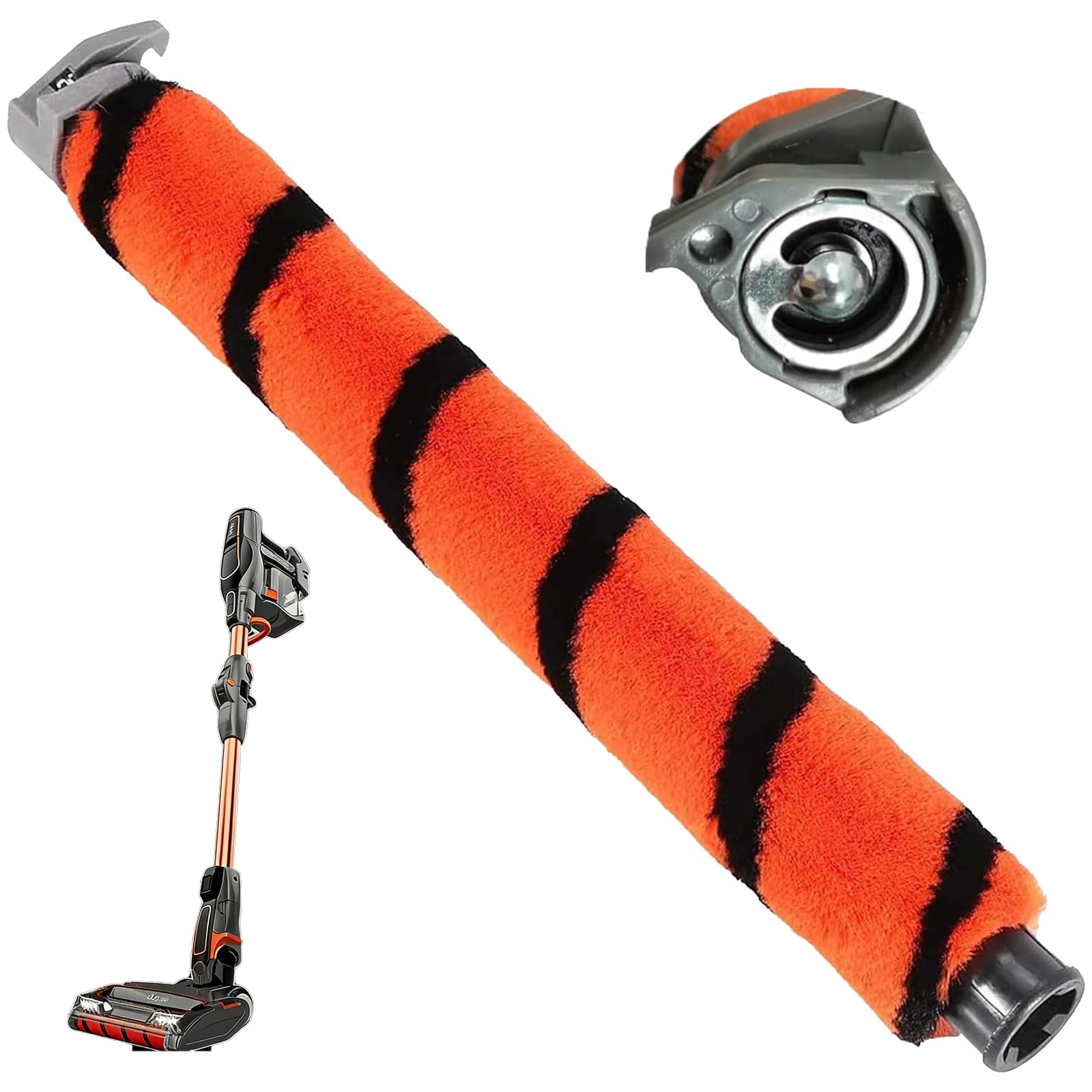 Main Roller Brush Compatible with Shark NZ801UK, LZ600, HZ390UK, ZS600, 500UK Vacuum Cleaners – Soft Roller Brush for Deep Cleaning Carpet & Hard Floors – Anti-Hair Wrap Replacement