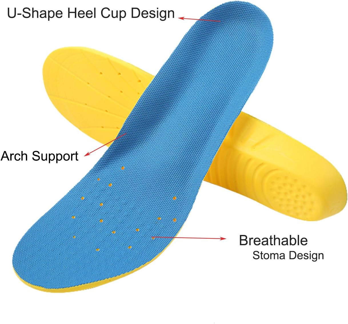 Shoe Insoles, Orthotic Insoles, Memory Foam Insoles Providing Great Shock Absorption and Cushion, Best Insoles for Men and Women for Everyday Use (M): Health & Personal Care