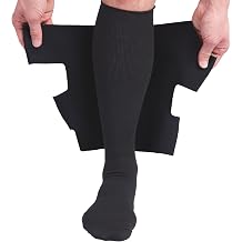 CircAid Juxtalite Lower Leg System Easy to Use Adjustable Compression Level Garment for Men & Women, Leg Circulation, Compatible with Elastic Stockings, Black Short XX-Large