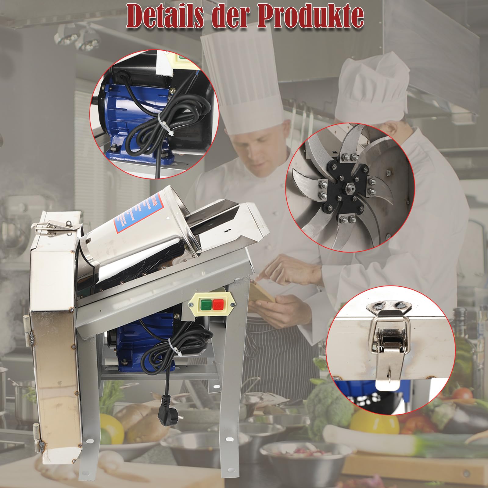 Elektrische Futterhäcksler Futterschneider Grünfutterschneider Edelstahl