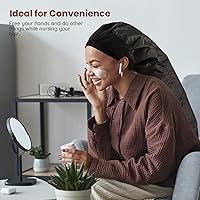 Vista 4 de Segbeauty - Accesorio para secador de pelo con capucha, extra grande, ajustable, con correa elástica para el cuidado del cabello rizado natural